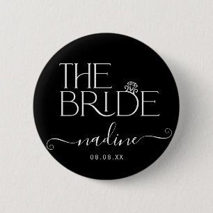 Bride I Do Crew Custom Name Wedding Ring  6 Cm Round Badge