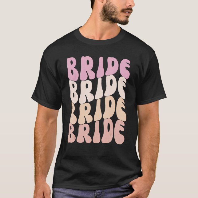 Bride I Do Crew Retro Bachelorette Party Bride Bri T-Shirt (Front)