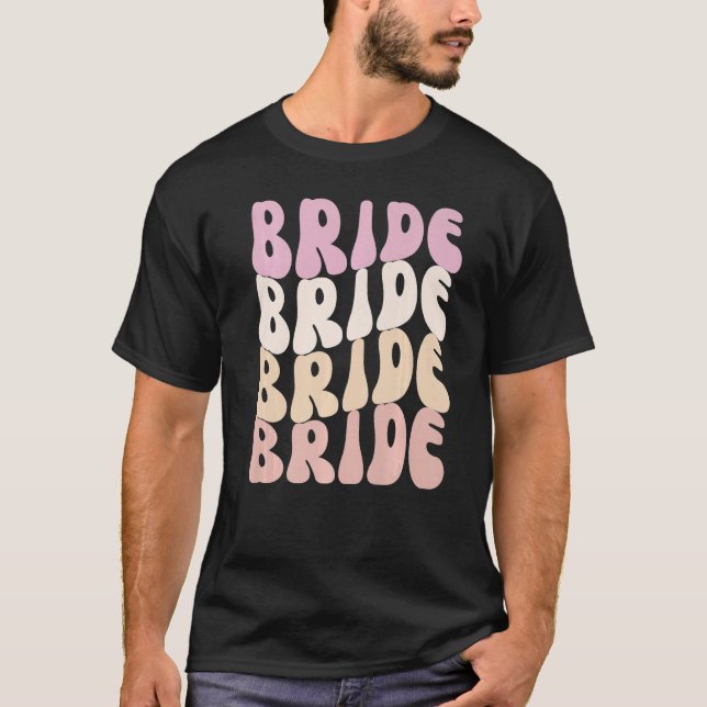 Bride I Do Crew Retro Bachelorette Party Bride Bri T-Shirt (Front)
