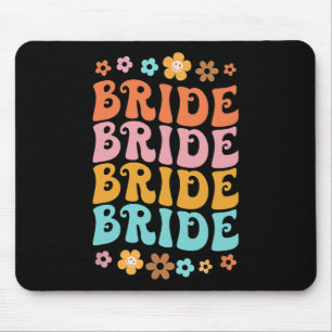 Bride I Do Crew Retro Groovy Bachelorette Party 3  Mouse Mat