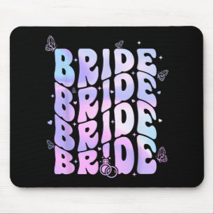 Bride I Do Crew Retro Groovy Bachelorette Party Mouse Mat