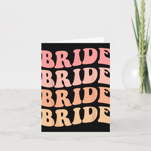 Bride I Do Crew Retro Wedding Bride Bachelorette P Card (Front)