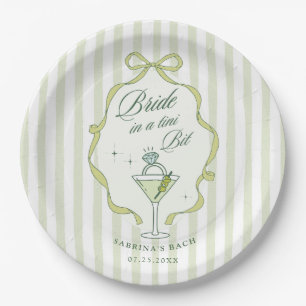 Bride in a Tini Bit Bachelorette Paper Plate