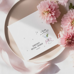 Bride In A Tini Bit Bridal Shower Napkin