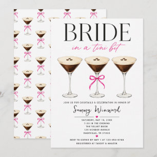 Bride in a Tini Bit Espresso Martini Shower Invitation
