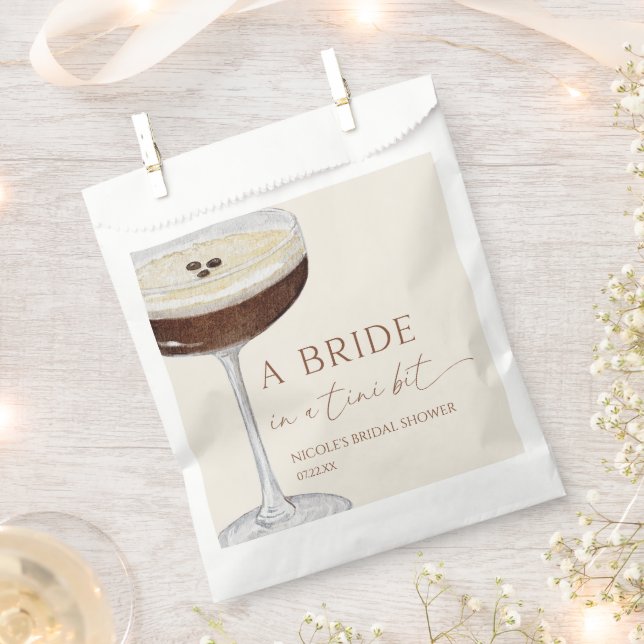 Bride In A Tini Bit Expresso Martini Bridal Shower Favour Bags (Clipped)