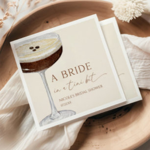 Bride In A Tini Bit Expresso Martini Bridal Shower Napkin