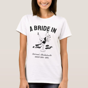 Bride in a tini bit martini bachelorette Espresso T-Shirt