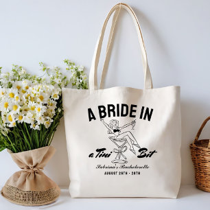Bride in a tini bit martini bachelorette Espresso Tote Bag
