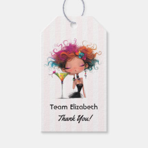 Bride in a Tini Bit Martini Bachelorette Party Gift Tags
