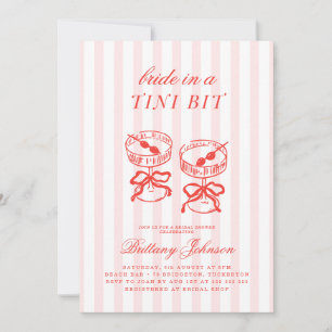 Bride in a Tini Bit Pink Martini Bridal Shower Invitation
