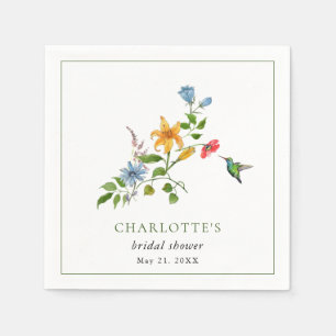 Bride in bloom Floral Bridal Shower Napkin
