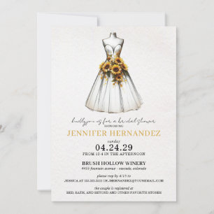 Bride in Bloom Sunflowers Bridal Shower Invitation