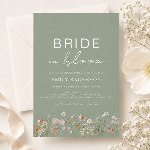 Bride in Bloom Wildflower Bridal Shower Invitation