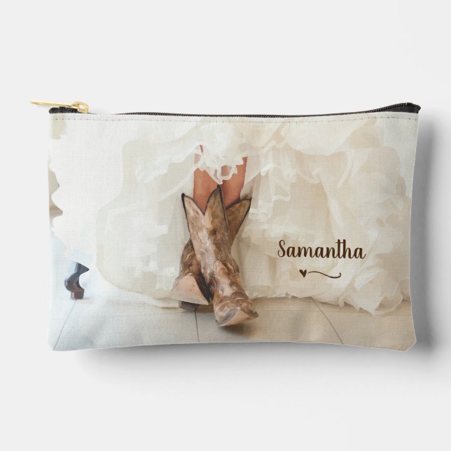 Bride in Boots Accessory Pouch (Front)