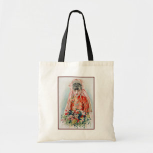 Bride in Chinese Red Shanghai Yuefenpai Tote Bag