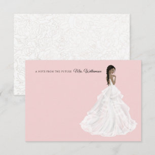 Bride in Gown Bridal Shower Thank You Card