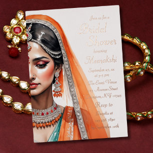 Bride In Lehenga Choli Ethnic Indian Bridal Shower