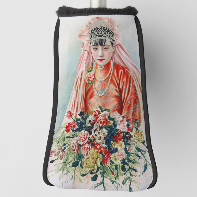 Bride in Red at Chinese Wedding in Shanghai Golf Head Cover (Rotate 90)