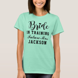 Bride in Training Pink Future Mrs. Wedding T-Shirt