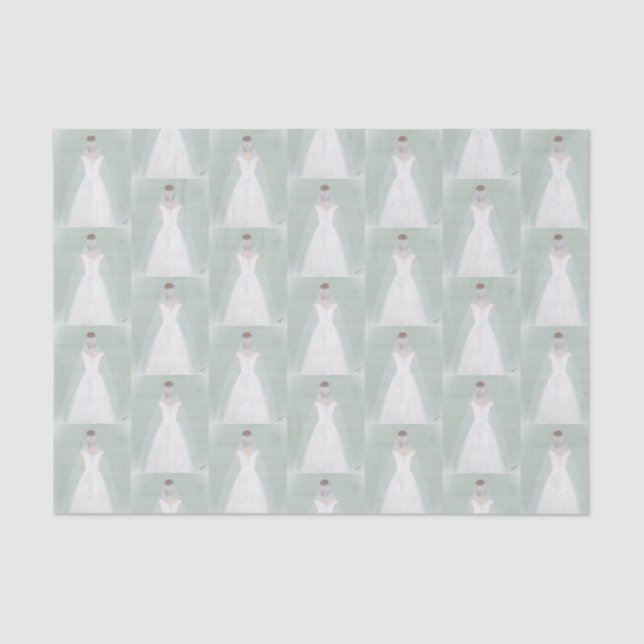 Bride in wedding dress tissue paper (Front)