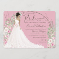 Bride in White Dress Bridal Tea Shower