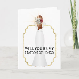 Bride in white dress CHANGE hair colour bridal chi Card