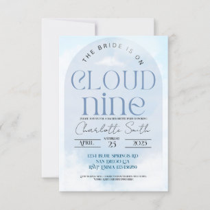 Bride is on cloud nine bachelorette party invitati invitation