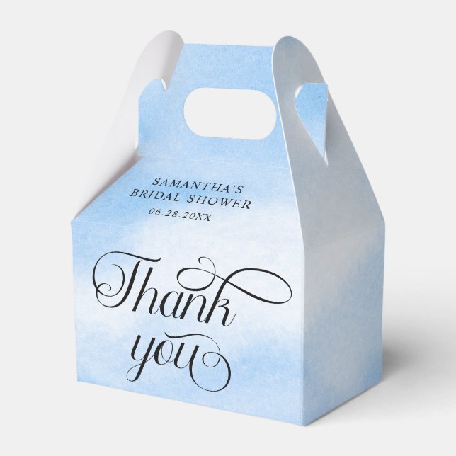 Bride Is On Cloud Nine Bridal Shower Thank You Favour Box (Back Side)