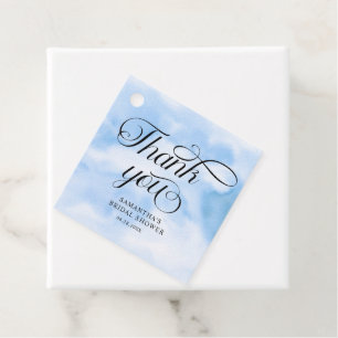 Bride Is On Cloud Nine Bridal Shower Thank you Favour Tags