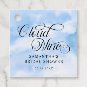 Bride Is On Cloud Nine Bridal Shower Welcome Favour Tags
