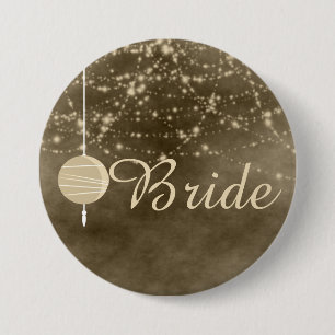 Bride Ivory Lanterns 7.5 Cm Round Badge