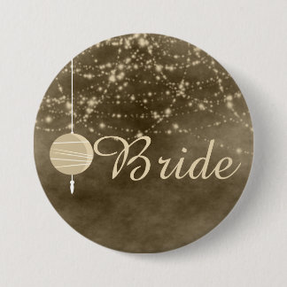 Bride Ivory Lanterns 7.5 Cm Round Badge
