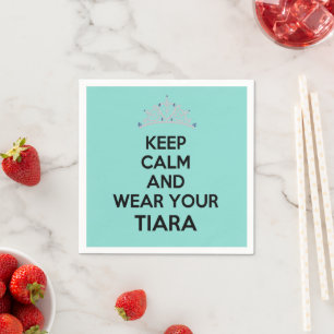 BRIDE Keep Calm & Wear Your Tiara Party Napkin