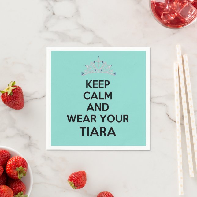 BRIDE Keep Calm & Wear Your Tiara Party Napkin (Insitu)