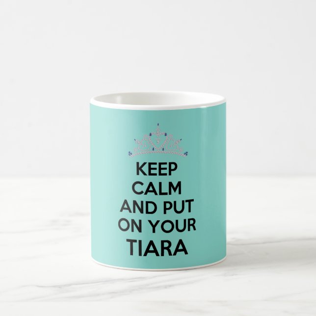 Bride Keep Put On Your Tiara Bridal Shower Party Coffee Mug (Center)
