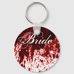 Bride Key Chain Blood Splatter Vampire Gothic Horr