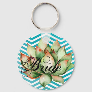 Bride Key Chain Boho Cacti Cactus Succulent Bohemi