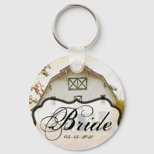 Bride Key Chain Sunset Barn Country Rustic Field H