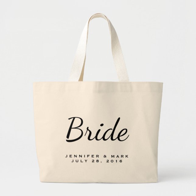Bride Large Tote Bag (Front)