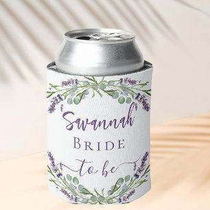 Bride lavender eucalyptus greenery name can cooler