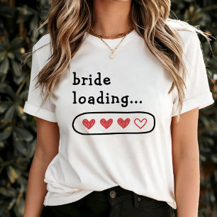 Bride Loading Red Hearts T-Shirt
