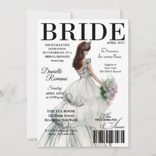 Bride Magazine Modern Bridal Shower Invitations