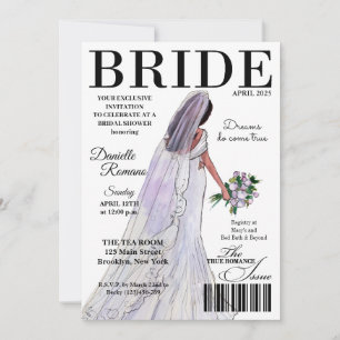 Bride Magazine Modern Bridal Shower Invitations