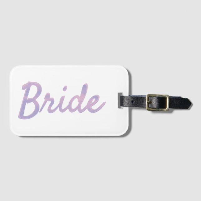 Bride: Matching Dream Clouds Lover Luggage Tag (Front Horizontal)