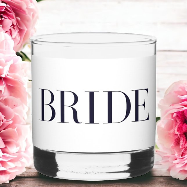 Bride Modern Personalised Whiskey Glass (Creator Uploaded)