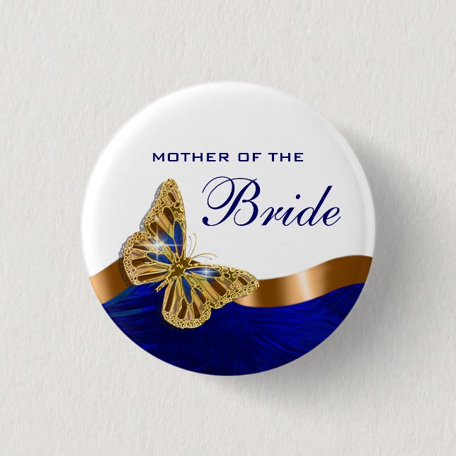 Bride mother bridal couple party 3 cm round badge (Front)