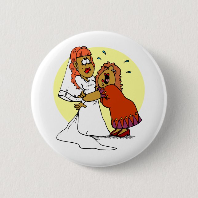 Bride Mother Wedding Day Ceremony 6 Cm Round Badge (Front)