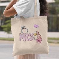 Bride MRS Faux Patch Embroidered Champagne