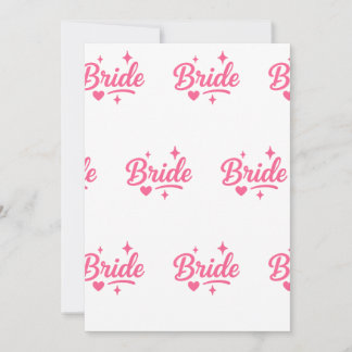 Bride Neon Pink Invitation